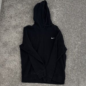 Nike Men's Black Hoodie with White Logo
